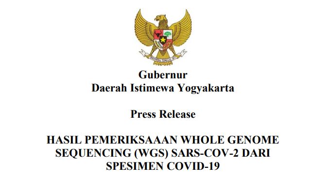 Gubernur DIY Hasil Screening Covid-19