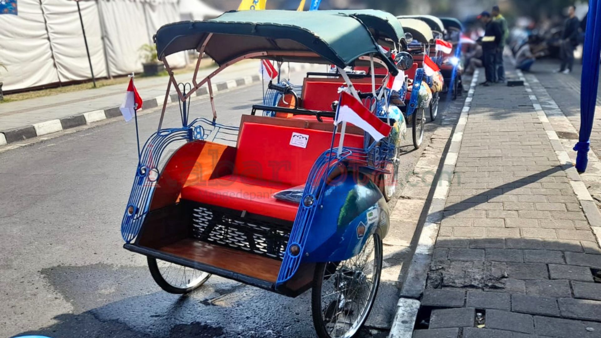 menkeu di alkid (6) becak listrik
